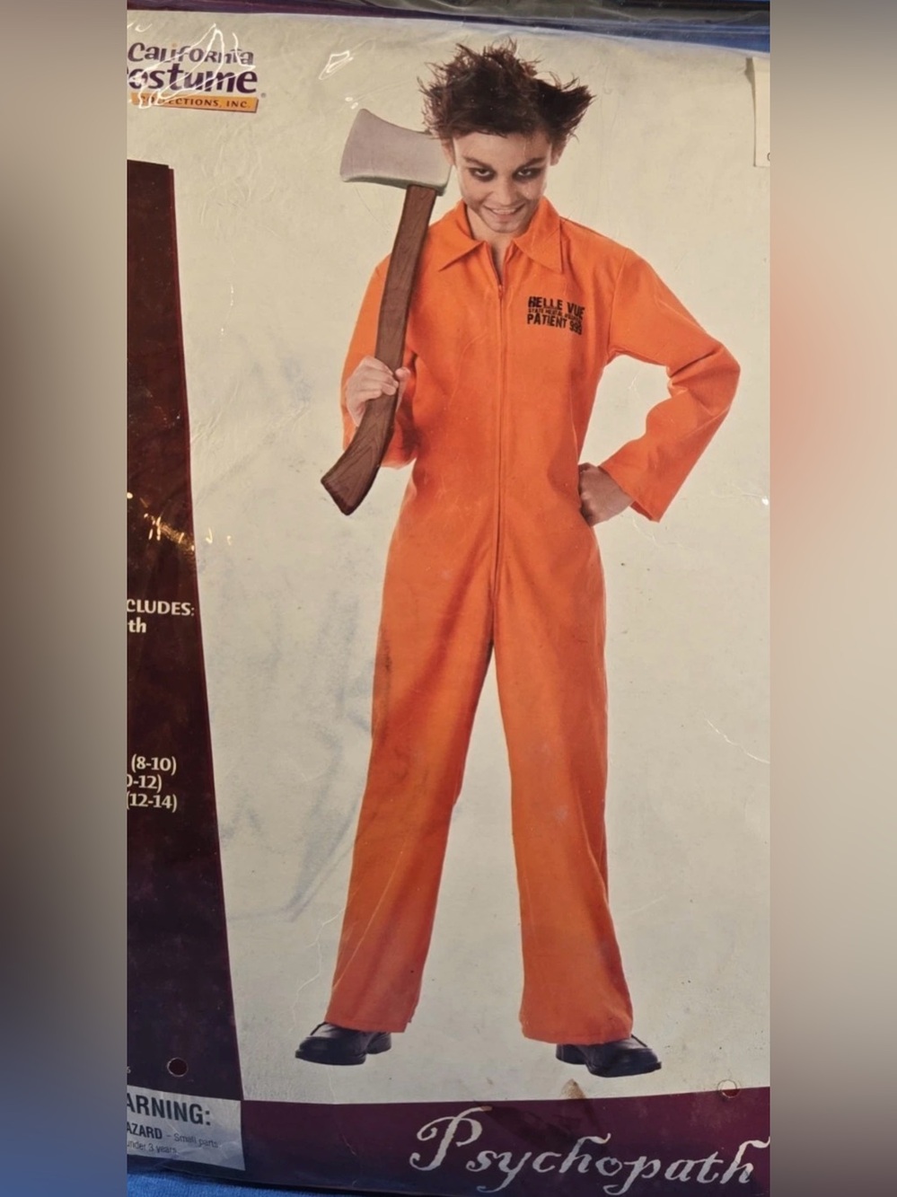 California Costumes Orange Psychpath Jumpsuit Kids Costume size medium
